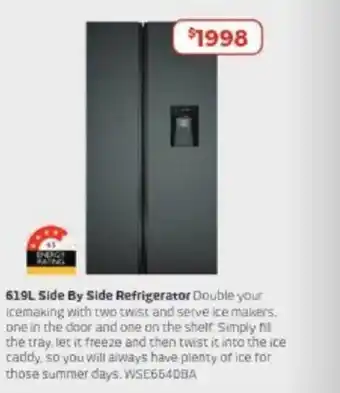 Retravision 619L Side By Side Refrigerator offer