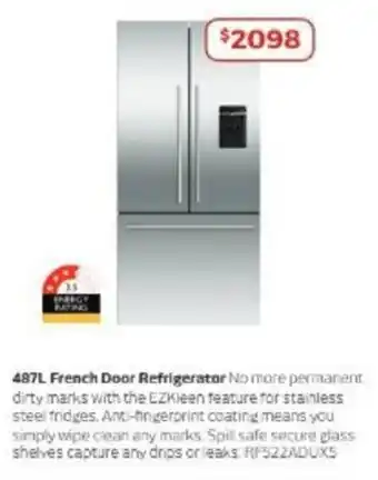 Retravision 487L French Door Refrigerator offer