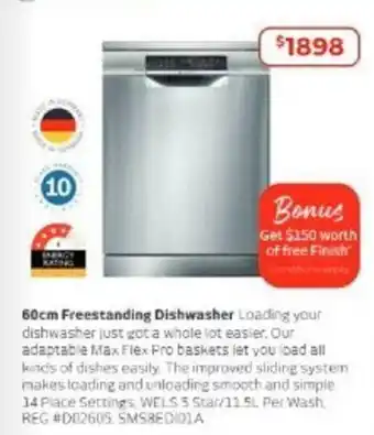 Retravision 60cm Freestanding Dishwasher offer