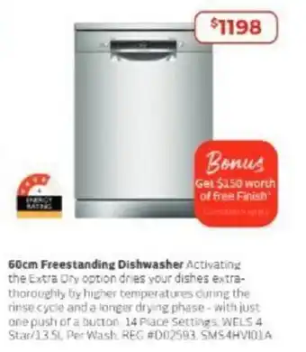 Retravision 60cm Freestanding Dishwasher offer