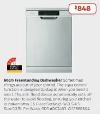 Retravision 60cm Freestanding Dishwasher offer