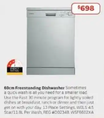 60cm Freestanding Dishwasher