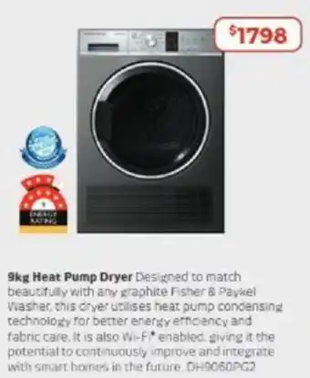 Retravision 9kg Heat Pump Dryer offer