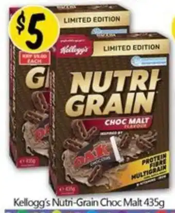 NQR Kellogg's Nutri-Grain Choc Malt 435g offer