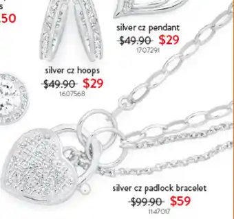 silver cz padlock bracelet