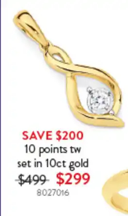 Goldmark 10 points tw set in 10ct gold offer