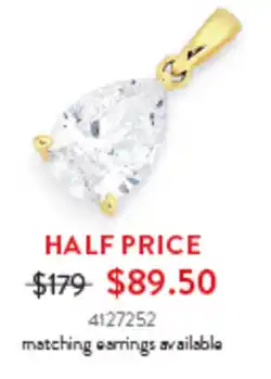 Goldmark matching earrings offer