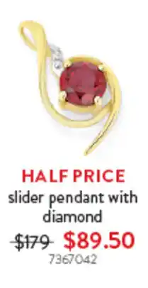 Goldmark slider pendant with diamond offer