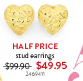 Goldmark stud earrings offer
