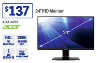 Officeworks 24 FHD Monitor offer
