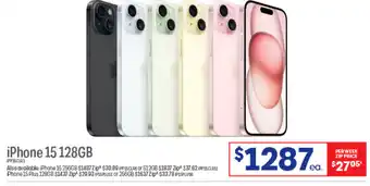 Officeworks iPhone 15 128GB offer
