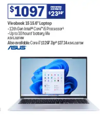 Officeworks Vivobook 15 15.6 Laptop offer
