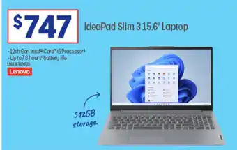 Officeworks IdeaPad Slim 315.6 Laptop offer