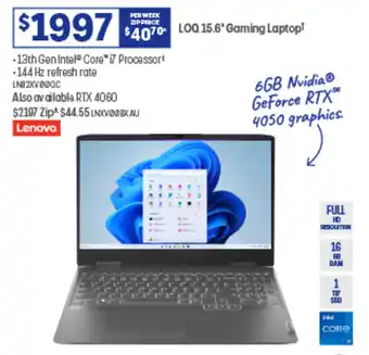 Officeworks LOQ 15.6  Gaming Laptop offer