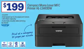 Officeworks Compact Mono Laser MFC Printer offer