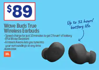 Officeworks Wave Buds True Wireless Earbuds offer