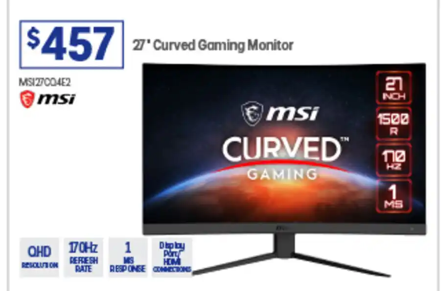 27 Curved Gaming Monitor offer at Officeworks