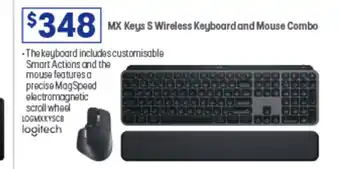 Officeworks MX Keys S Wireless Keyboard and Mouse Combo offer