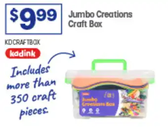 Officeworks Jumbo Creations Craft Box offer