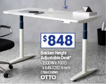 Officeworks Bakken Height Adjustable Desk offer