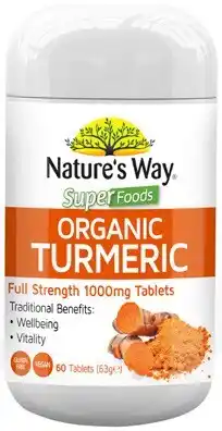 Discount Drug Stores Nature’s Way SuperFoods Organic Turmeric 1000mg 60 Tablets offer
