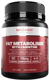 Discount Drug Stores Musashi Fat Metaboliser with Carnitine 60 Capsules offer