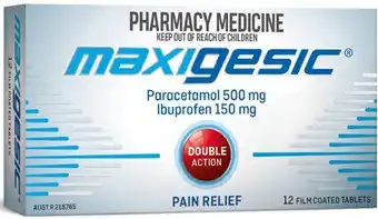 Discount Drug Stores Maxigesic Double Action Pain Relief 12 Tablets offer