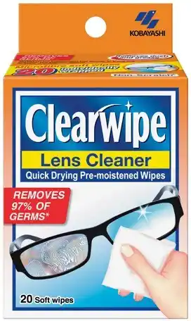 Clearwipe Lens Cleaner Wipes 20 Pack