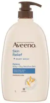 Discount Drug Stores Aveeno Skin Relief Body Wash Fragrance Free 1 Litre offer