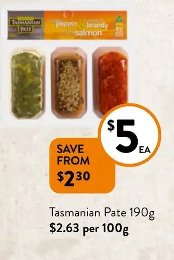 Foodworks Tasmanian Pate 190g offer