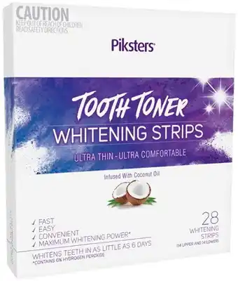 Discount Drug Stores Piksters Tooth Toner Whitening Strips 28 Pack offer
