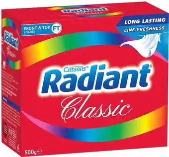 Discount Drug Stores Radiant Laundry Powder Classic 500g offer