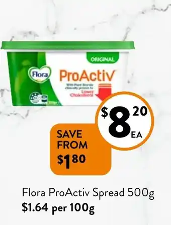 Foodworks Flora ProActiv Spread 500g offer