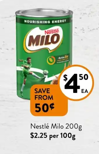 Foodworks Nestlé Milo 200g offer