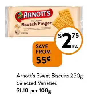 Foodworks Arnott's Sweet Biscuits 250g offer