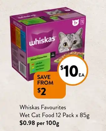 Whiskas Favourites Wet Cat Food 12 Pack x 85g