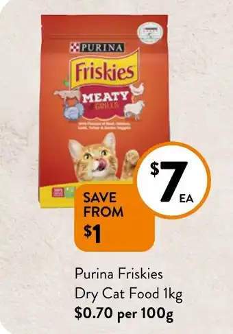 Foodworks Purina Friskies Dry Cat Food 1kg offer