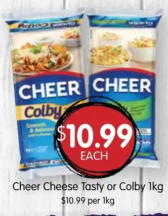 Spudshed Cheer Cheese Tasty or Colby 1kg offer
