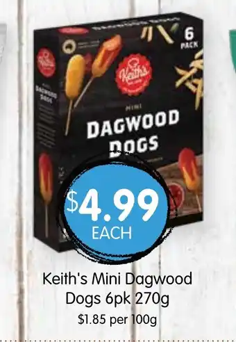 Spudshed Keith's Mini Dagwood Dogs 6pk 270g offer