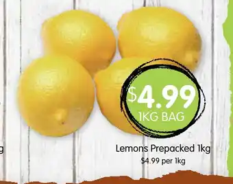 Spudshed Lemons Prepacked 1kg offer