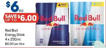 Foodland Red Bull Energy Drink 4 x 250mL offer
