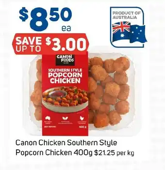 Foodland Canon Chicken Southern Style Popcorn Chicken 400g offer