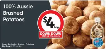 Coles Coles Australian Brushed Potatoes 2kg offer