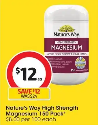 Coles Nature's Way High Strength Magnesium 150 Pack offer