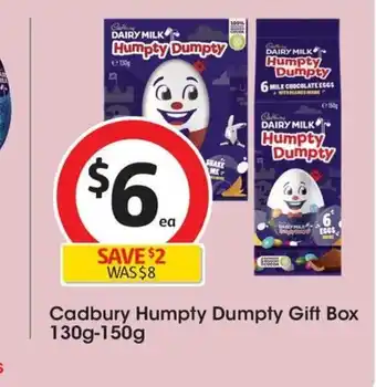 Coles Cadbury Humpty Dumpty Gift Box 130g-150g offer