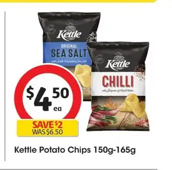 Coles Kettle Potato Chips 150g-165g offer