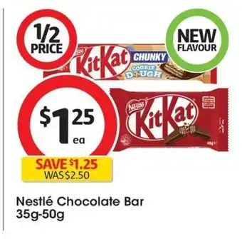 Coles Nestlé Chocolate Bar 35g-50g offer