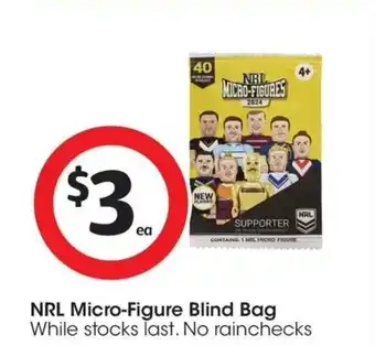 Coles NRL Micro-Figure Blind Bag offer