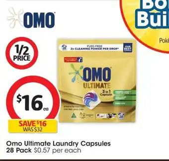 Coles Omo Ultimate Laundry Capsules 28 Pack offer