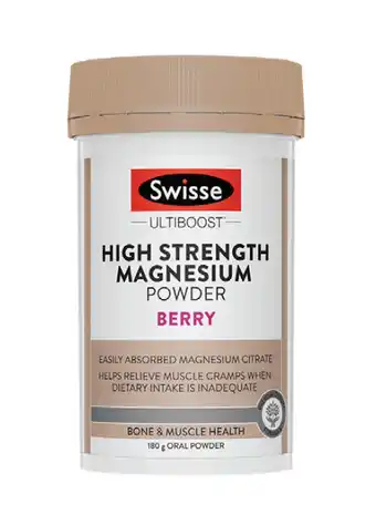 Swisse ultiboost high strength magnesium powder berry 180g